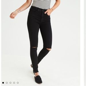 High waisted short jeans